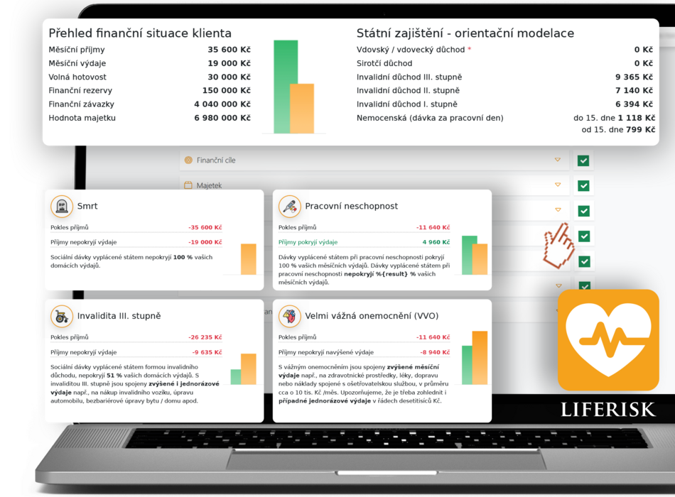 LIFERISK životní pojištění podložené daty