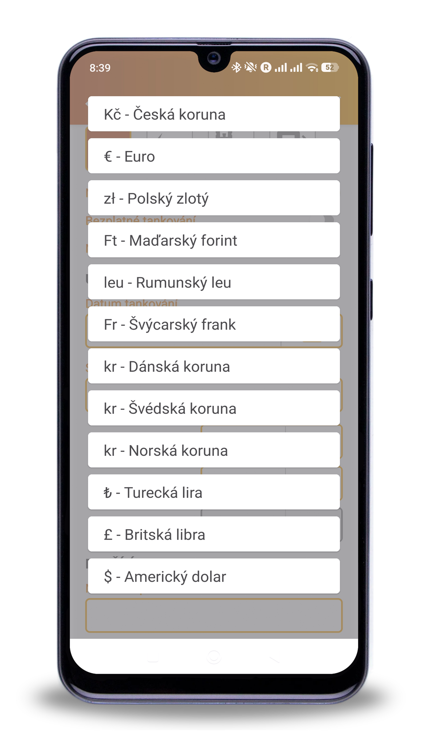 Tankování v cizích měnách Tankování v cizích měnách